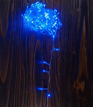 Гирлянда новогодняя "Нить"  100диодов GENERAL  5м синяя с контроллером GLFG-100-IP20-X-B