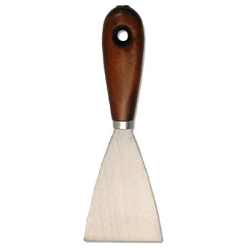 Шпатель-скребок 100 мм, сталь, деревянная ручка/3091100