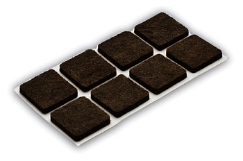 Подкладка квадрат коричневый 35*35мм, войлок