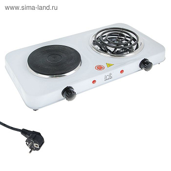 Плитка электрическая 2комфорки чугун+тен IR-8222 белая