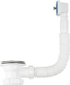 Выпуск для сифона с прямоугольным переливом 1 1/2" Aquant-Virplast