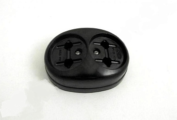 Розетка наружная 2-я без заземления карболит черная 16А