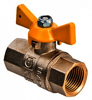 Valgas Кран шаровый газовый  В-Н 3/4" ручка бабочка /278