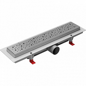 MS-50D Душевой лоток 500 мм DROPS глянец, боковой слив D50/Чехия