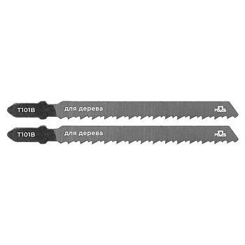 Полотна для эл. лобзика MOS, T101B, по дереву, ДВП, ДСП, пластику, HCS, 100 мм, шаг 2,5мм,  2 шт.