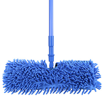 Швабра паркетная "Лапша" микрофибра 40*13см, раздвижная ручка 69-113см/091009***