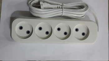Удлинитель 4*3 метра б/з/10А/ 2х0,75/UNIVersal