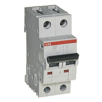 Автомат АВВ  2П  6А S202 6кА/сер.С