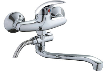 Смеситель Ledem ванна силумин  катридж 40мм длинный излив F30S L2138-B