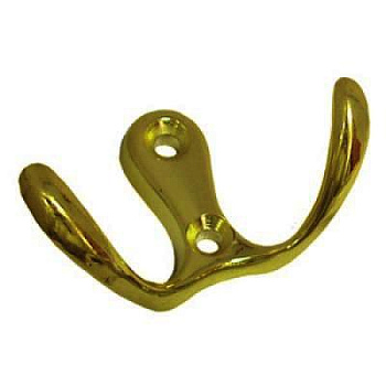 Крючок 2-х рожковый малый К562 / К207GP золото***