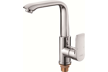 Смеситель Ledem кухня боковой с гайкой, латунь, керамический картридж d=35/ L4034-2 