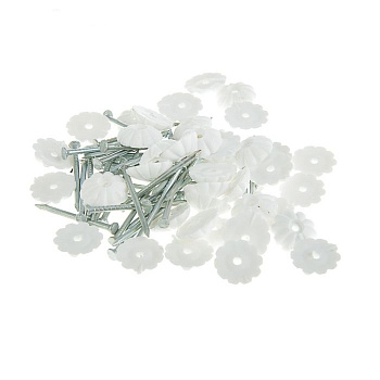 Гвозди декоративные с пластиковой головкой (80шт.) белые