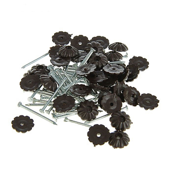 Гвозди декоративные с пластиковой головкой (80шт.) темно-коричневые