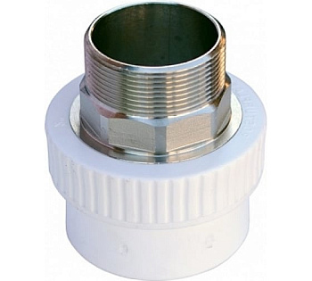 Муфта переходная Н.Р 63*2 (Valfex) под ключ белая