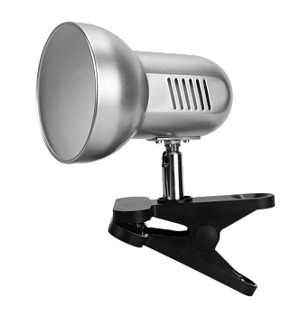 Светильник настольный на прищепке  серебро 60вт Е27 HT-121