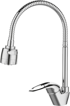 Смеситель для кухни с гибким изливом, латунь, картридж 35мм Meal MELARDO M05SB2FM05