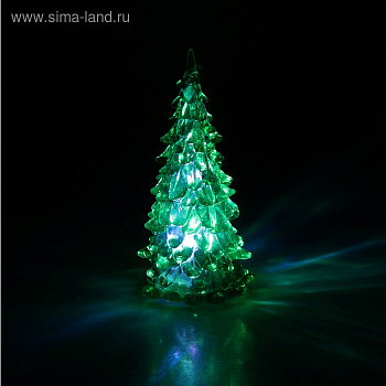 Игрушка световая "ЕЛКА"13см. батарейки в комплекте.1LED.RGB.зеленая.726656