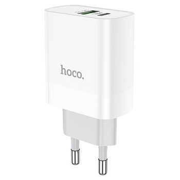 Блок HOCO C80A Rapido 1xUSB + 1xType-C, 3.1A, 20W, белый