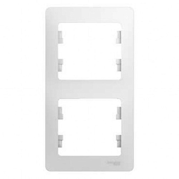 Рамка 2 постовая вертикальная GLOSSA перламутр  GSL000606