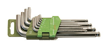 Набор шестигранных ключей с шаром 10 шт ДТ(1.5-10мм)/562101