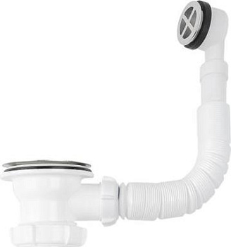 Выпуск для сифона с круглым переливом 1 1/2" Aquant