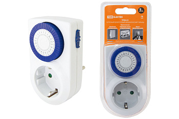 Розетка с таймером суточная механическая 16А ТРМ-01-30мин/24ч/IP44/67074 8