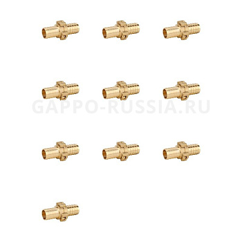 Соединитель для шланга латунный D8 Gappo G1236,8,8