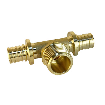 Тройник надвижной с переходом на нар.р. 16(2,2) х 1/2" х 16(2,2) (VALFEX)