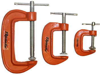 Набор: струбцины G-образные, 3 шт, 25-50-75 мм Sparta/206755