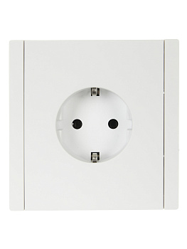 Розетка 1-местная FORTE&PIANO  с заземлением без шторок винтовое крепление 16А FP216 белый I