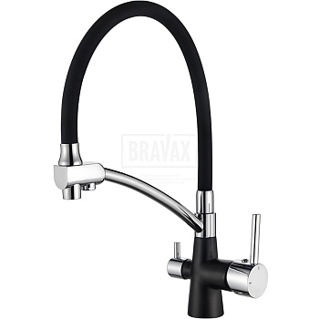 Смеситель  LEDEME для  кухни с выходом под питьевую воду, латунь, керамический картридж d35/L4855B-2