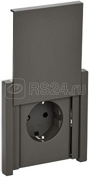Розетка СП FORTE&PIANO 16А IP44 FP321 с заземл. защ. шторки с крышкой винт. крепл. сер. IEK 