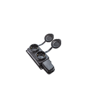 Колодка 2-я наружная с/з с крышкой 16А 220V каучук