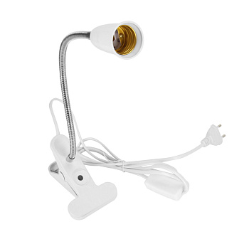 Светильник TLI-280 на прищепке Е27 для фитоламп/белый/Uniel 