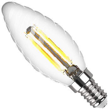 Лампа LED свеча витая 7Вт Е14 4000К филамент /REV/IEK***