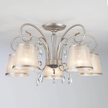 Люстра потолочная серебро 60065/5