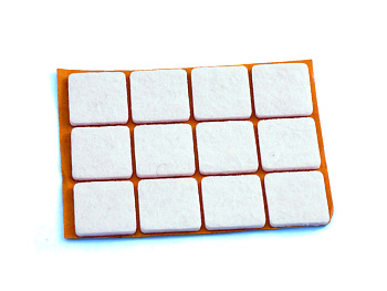 Подкладка квадрат белый 20*20 мм, фетр 