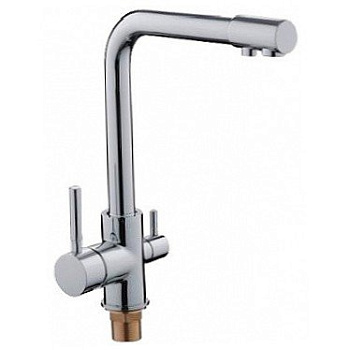 Смеситель  LEDEME для  кухни с выходом для питьевой воды, латунь, керамический картридж d=35/L4055-3