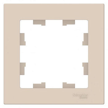 Рамка 1 постовая универсальная бежевая AtlasDesign