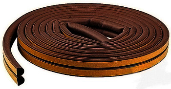 Уплотнитель профиль D (коричневый) 9*7,5-8мм 