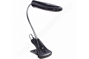 Лампа настольная ЭРА настольная прищепка NL-207-2G7-9W-W черный