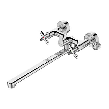 Смеситель для ванны с длинным изливом IDDIS, латунь, керамическая кран-букса  Acros/ACRSBL2i10WA