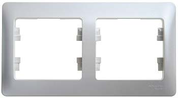 Рамка 2 постовая горизонтальная GLOSSA перламутр  GSL000602