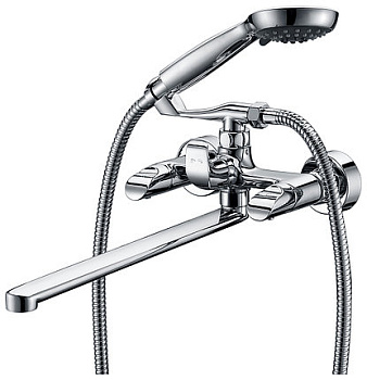 Смеситель KAISER Saturn  для ванны с длинным изливом, латунь, керамическая кран-букса/42055