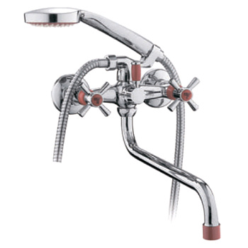 Смеситель для ванны Frap R22118-10 красный /хром 