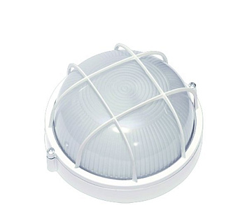 Светильник банник 100Вт НПП-0102 круг с решеткой белый/IP54***