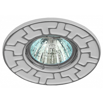 Светильник ST5 CH/WH штампованный MR16 белый хром/ЭРА***