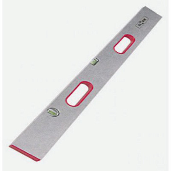 Правило алюминиевое с уровнем, 2 акриловых глазка, две ручки, доп. ребро жесткости, 2000мм/16-2-200