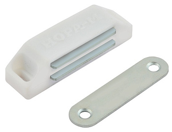 Магнитная защелка "Гигант" с ответной планкой, белая