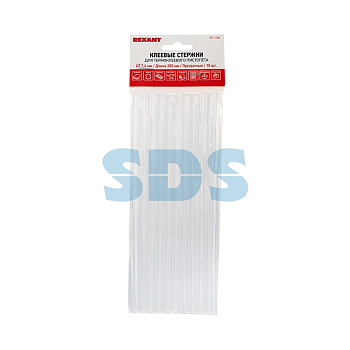 Клеевые стержни REXANT, Ø7 мм, 200 мм, прозрачные, 10 шт./09-1103